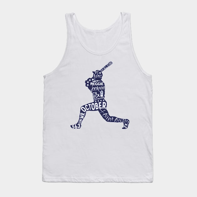 Reggie Jackson New York Y Letters Tank Top by Jesse Gorrell